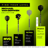 Winmau Michael van Gerwen MvG W-Max Switch Point 90% Tungsten Steel Tip Darts