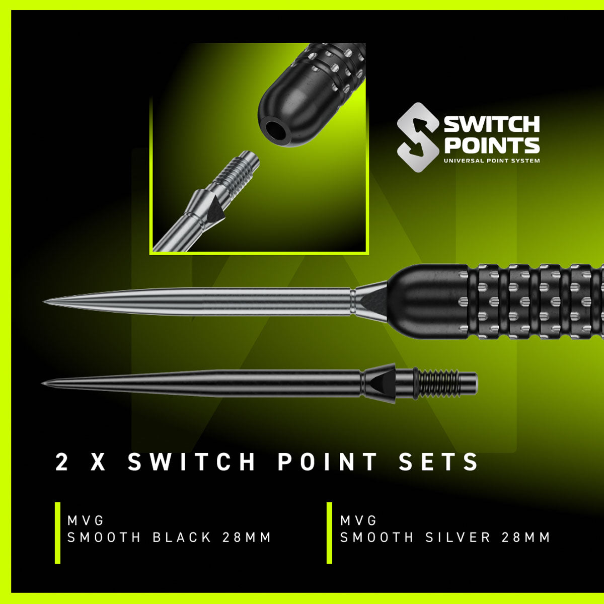 Winmau Michael van Gerwen MvG W-Max Switch Point 90% Tungsten Steel Tip Darts