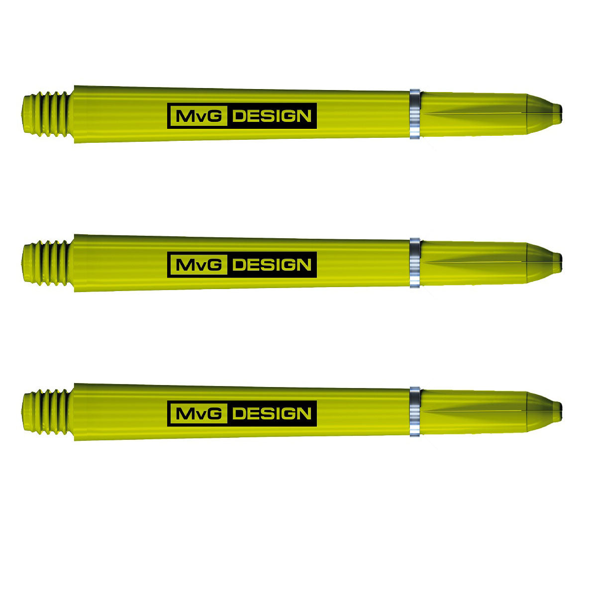 Michael Van Gerwen Signature Nylon Dart Stems Green main product image showing the stems, packaging, and included contents