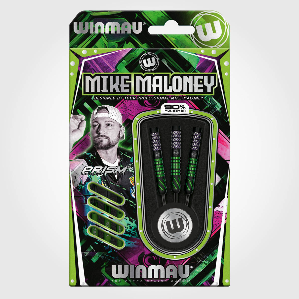 Mike Maloney Steel Tip Darts packaging exterior image showing the outer box artwork, branding, and presentation design
