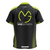 Winmau MvG Stage Polo rear view image showing the back design and styling