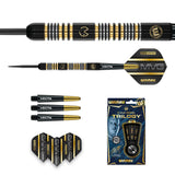 MVG Trilogy Steel Tip Darts contents image displaying everything included inside the package