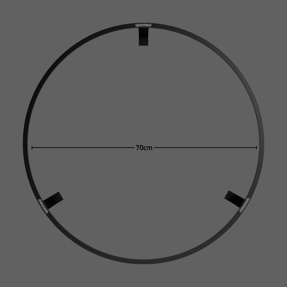 Winmau Plasma Dartboard Surround Light and Pro Line Original Black Surround Bundle image represents the diameter of the Plasma lighting