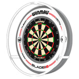 Winmau Plasma Ice 360 Degree Dartboard Light main product image showing the lighting system and included contents