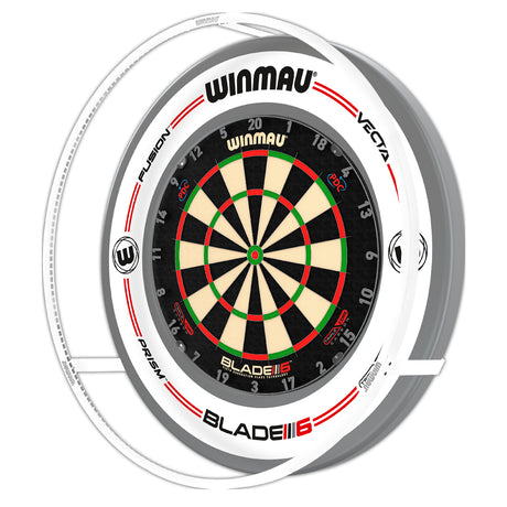 Winmau Plasma Ice 360 Degree Dartboard Light main product image showing the lighting system and included contents