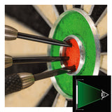 Winmau Plasma LED Dartboard Lighting System image showing the lighting system in use with darts thrown into the dartboard and ready for play