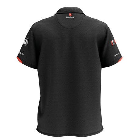 Pro,Line Polo Blade 6 Dart Shirt by Winmau angled view highlighting the product design and profile.