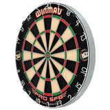 Winmau Pro SFB Dartboard alternate product image showing the dartboard and product contents