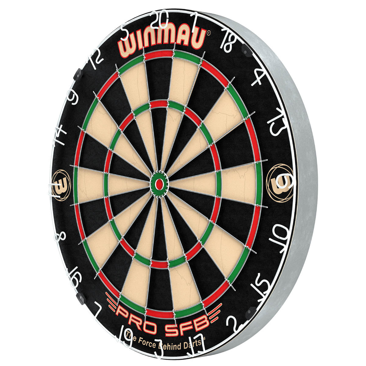 Winmau Pro SFB Dartboard alternate product image showing the dartboard and product contents