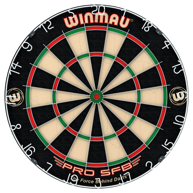 Winmau Pro SFB Dartboard main product image showing the dartboard and product contents