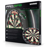 Winmau Pro SFB Dartboard outer box rear image showing the retail packaging and branding