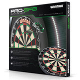 Winmau Pro SFB Dartboard outer box rear image showing the retail packaging and branding