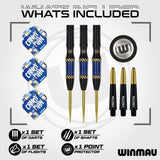 Rashad Sweeting Steel Tip Darts contents image displaying everything included inside the package