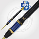 Rashad Sweeting Steel Tip Darts close up image showing detailed grip patterns, machining, coating, and precision craftsmanship