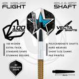 Ryan Branley Steel Tip Darts flight and stem image showing the included flight design, shaft setup, and branding details