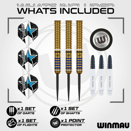 Ryan Branley Steel Tip Darts contents image displaying everything included inside the package