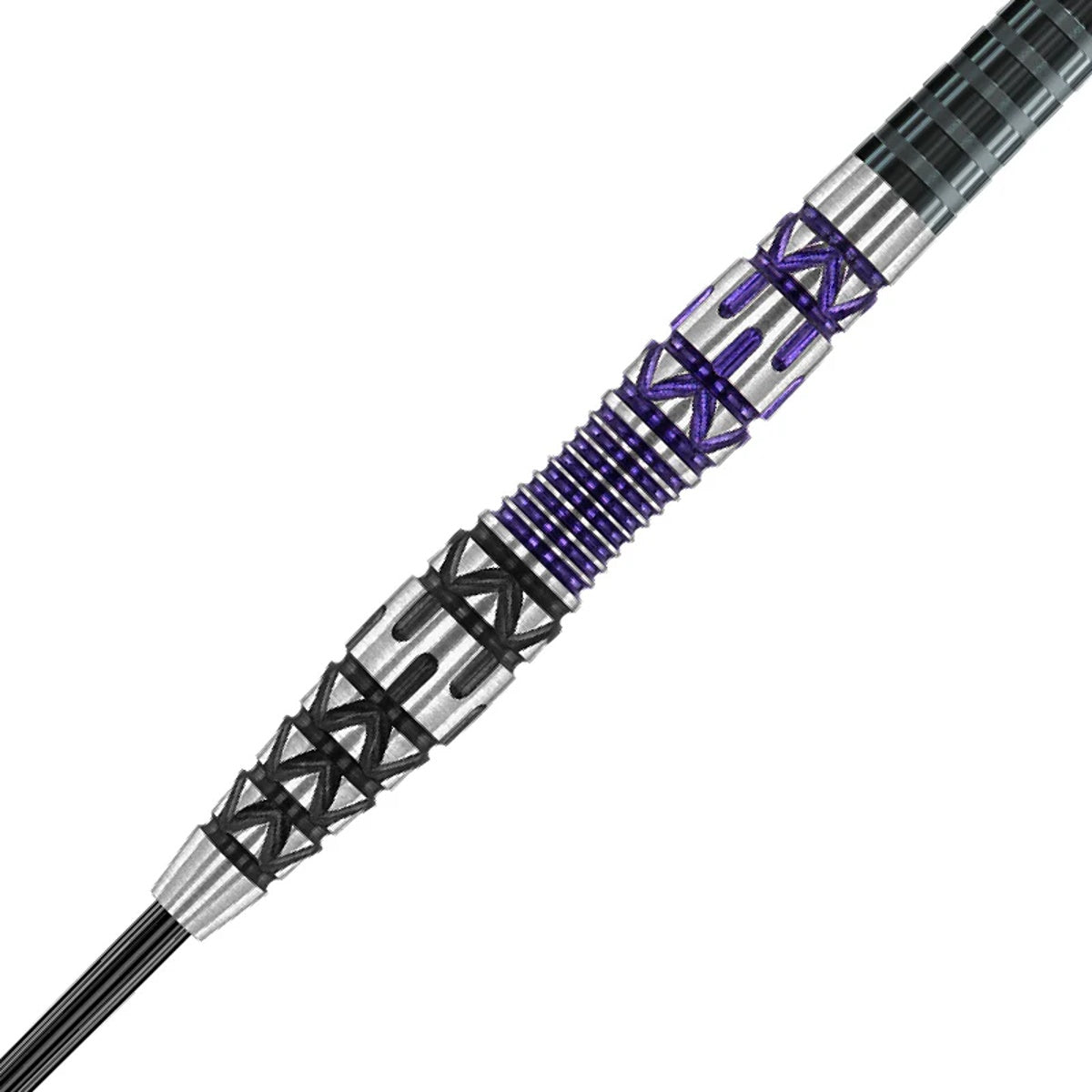 Simon Whitlock Special Edition Steel Tip Darts close up image showing detailed grip patterns, machining, coating, and precision craftsmanship