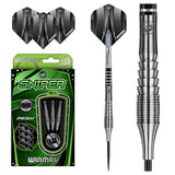 Sniper 01 Steel Tip Darts main product image showing the darts, packaging, flights, shafts, and included accessories
