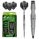Sniper 03 Steel Tip Darts main product image showing the darts, packaging, flights, shafts, and included accessories