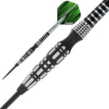 Sniper SE 02 Steel Tip Darts close up image showing detailed grip patterns, machining, coating, and precision craftsmanship
