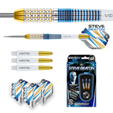 Steve Beaton Legacy Edition Steel Tip Darts contents image displaying everything included inside the package