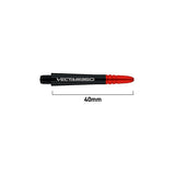 Winmau Vecta Blade 360 Dart Stems Shafts Black length guide image showing available stem sizes and dimensions