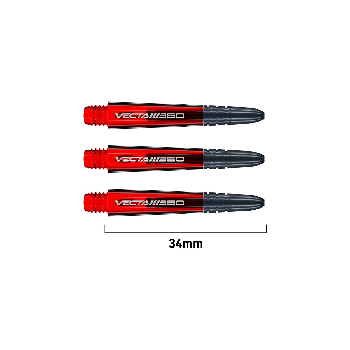 Winmau Vecta Blade 360 Dart Stems Shafts Red Short 3 shaft variant image