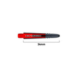 Winmau Vecta Blade 360 Dart Stems Shafts Red length guide image showing available stem sizes and dimensions