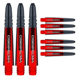 Winmau Vecta Blade 360 Dart Stems Shafts Red main product image showing the stems, packaging, and included contents