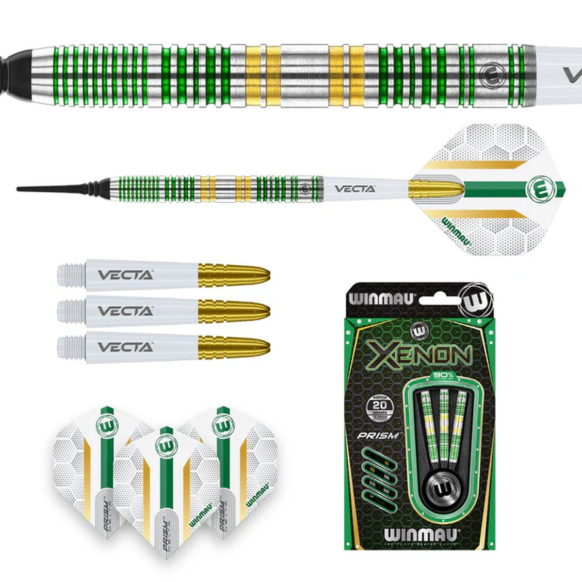 Xenon 90% Tungsten Soft Tip Darts by Winmau
