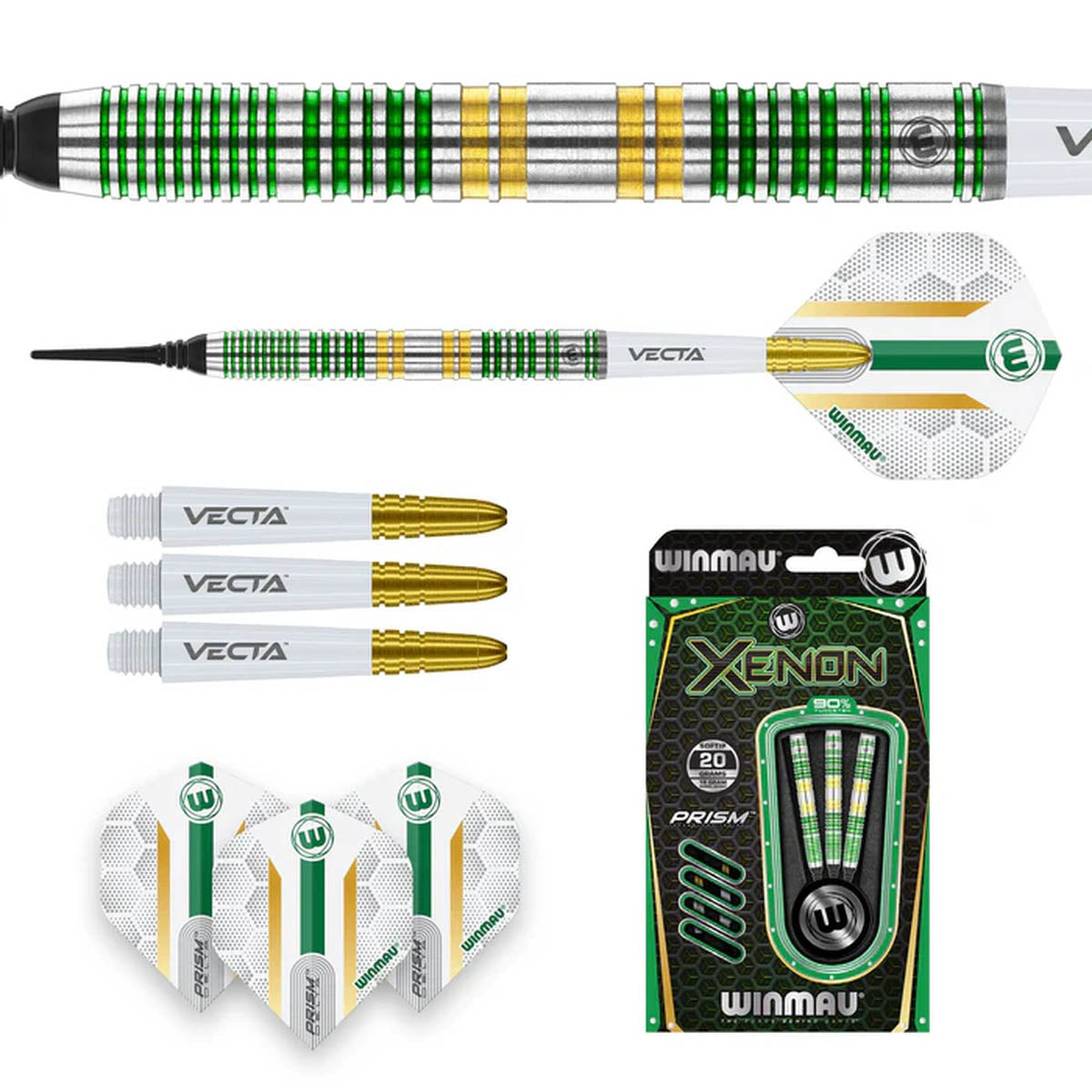 Xenon 90% Tungsten Soft Tip Darts by Winmau