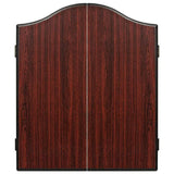 Winmau plain rosewood dartboard cabinet with a smooth, closed finish and elegant wood grain design.