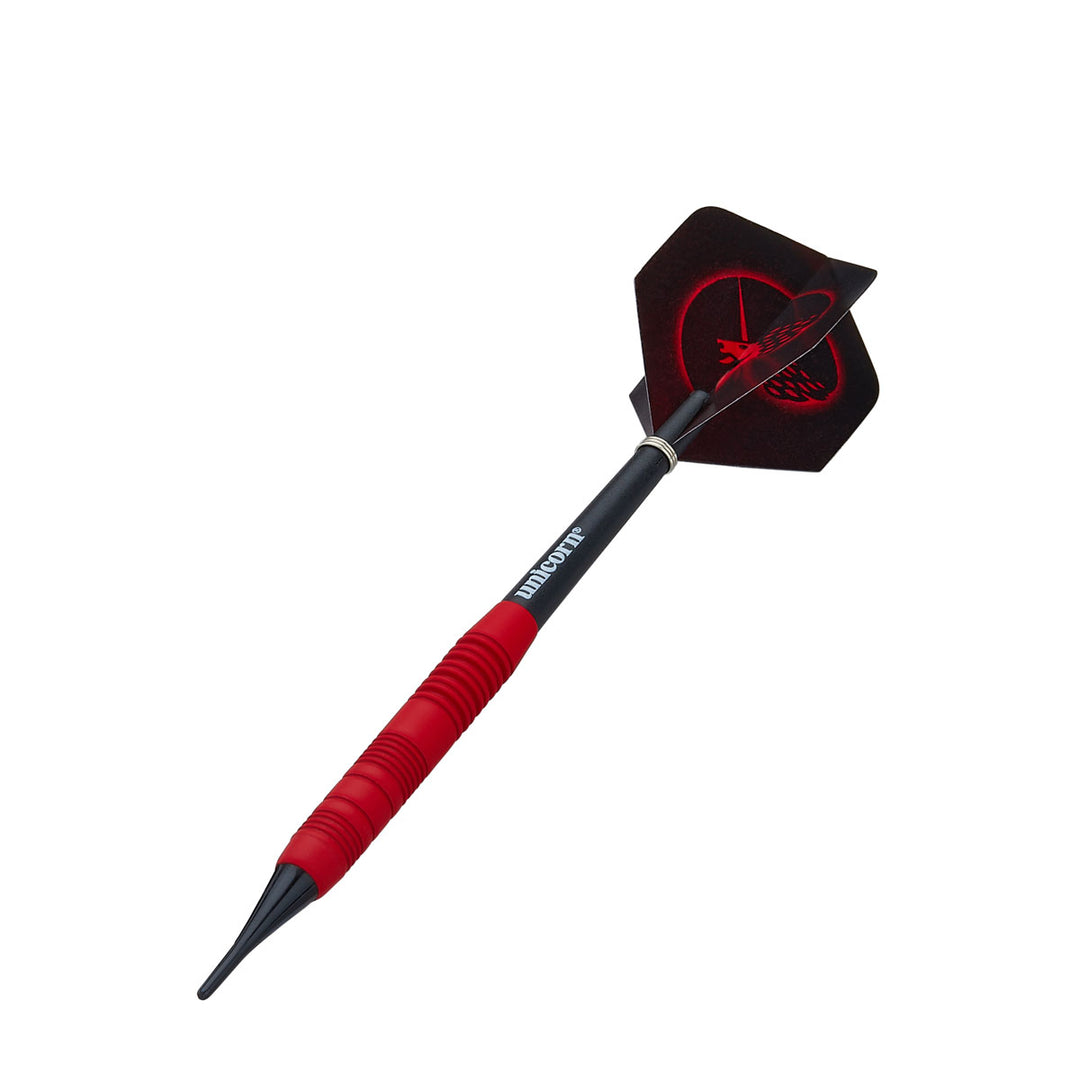 Core Plus Red Rubber Coated Brass Soft Tip Darts by Unicorn