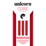 Core Plus Red Rubber Coated Brass Soft Tip Darts by Unicorn