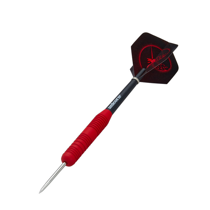 Core Plus Red Rubber Coated Brass Steel Tip Darts by Unicorn