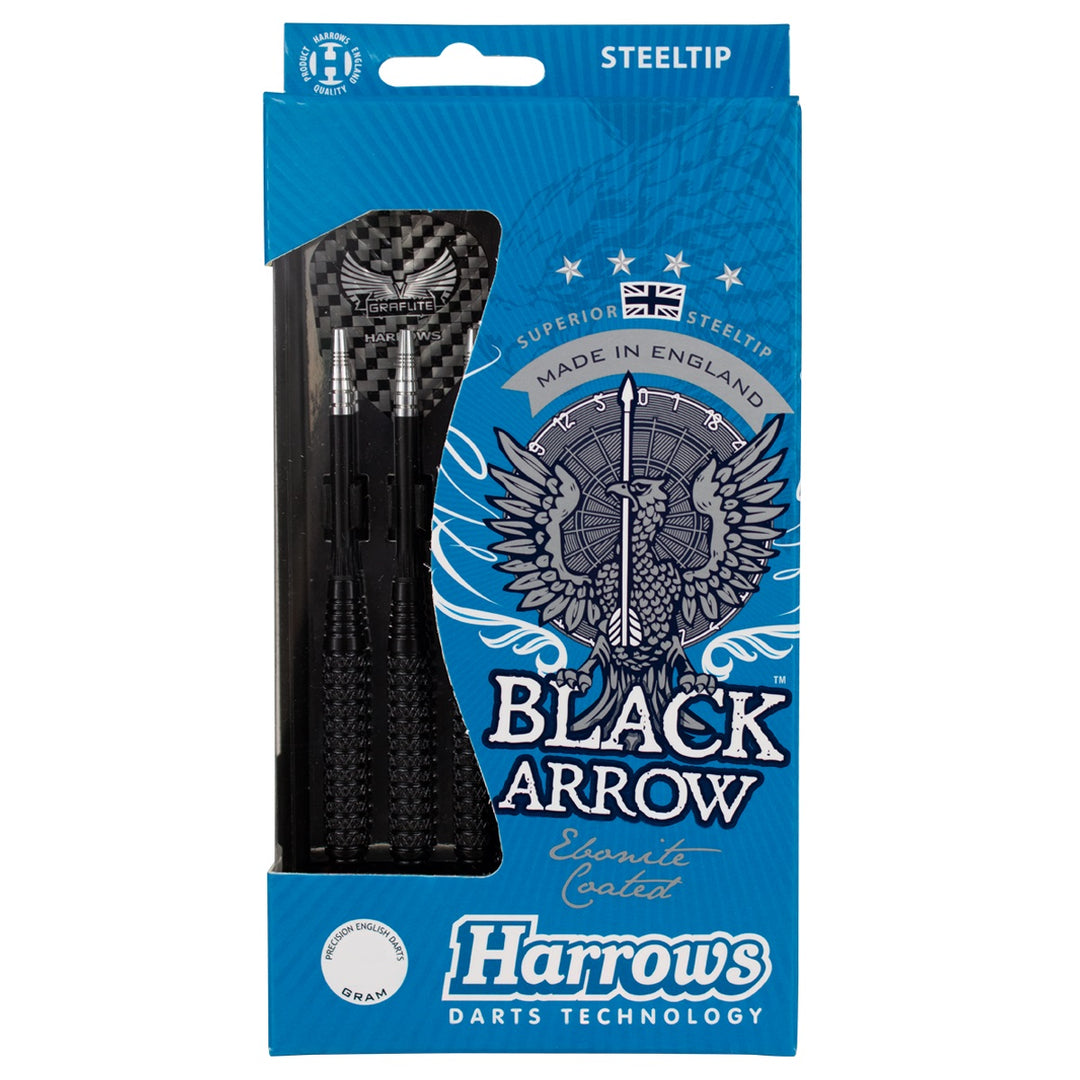 Harrows Black Arrow Brass Knurled Steel Tip Darts