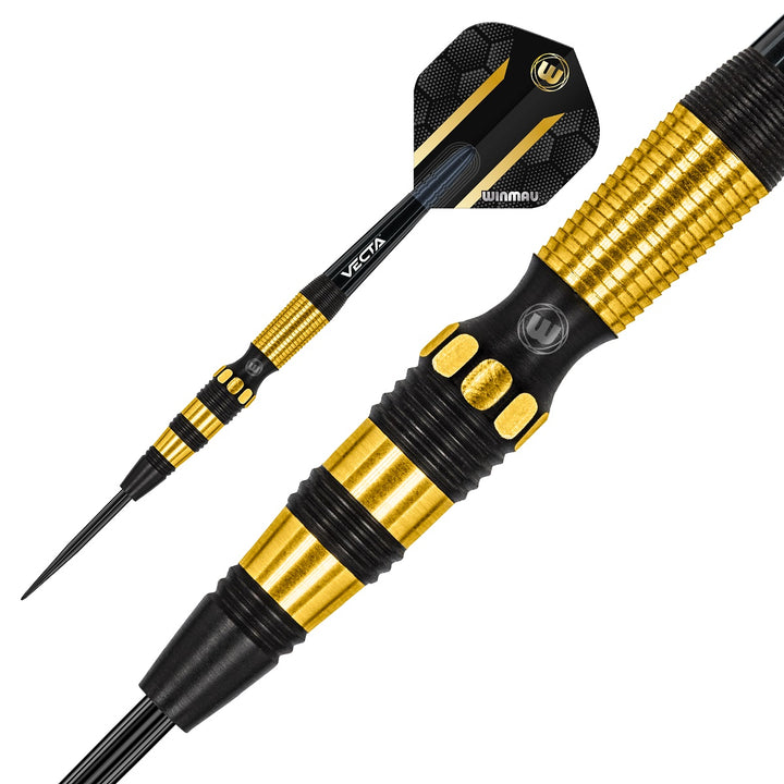 Simon Whitlock Gold - Black 90% Tungsten Steel Tip Darts by Winmau
