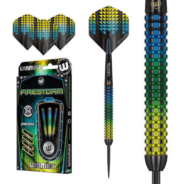 Firestorm 90% Tungsten Steel Tip Darts by Winmau – Double Top Darts
