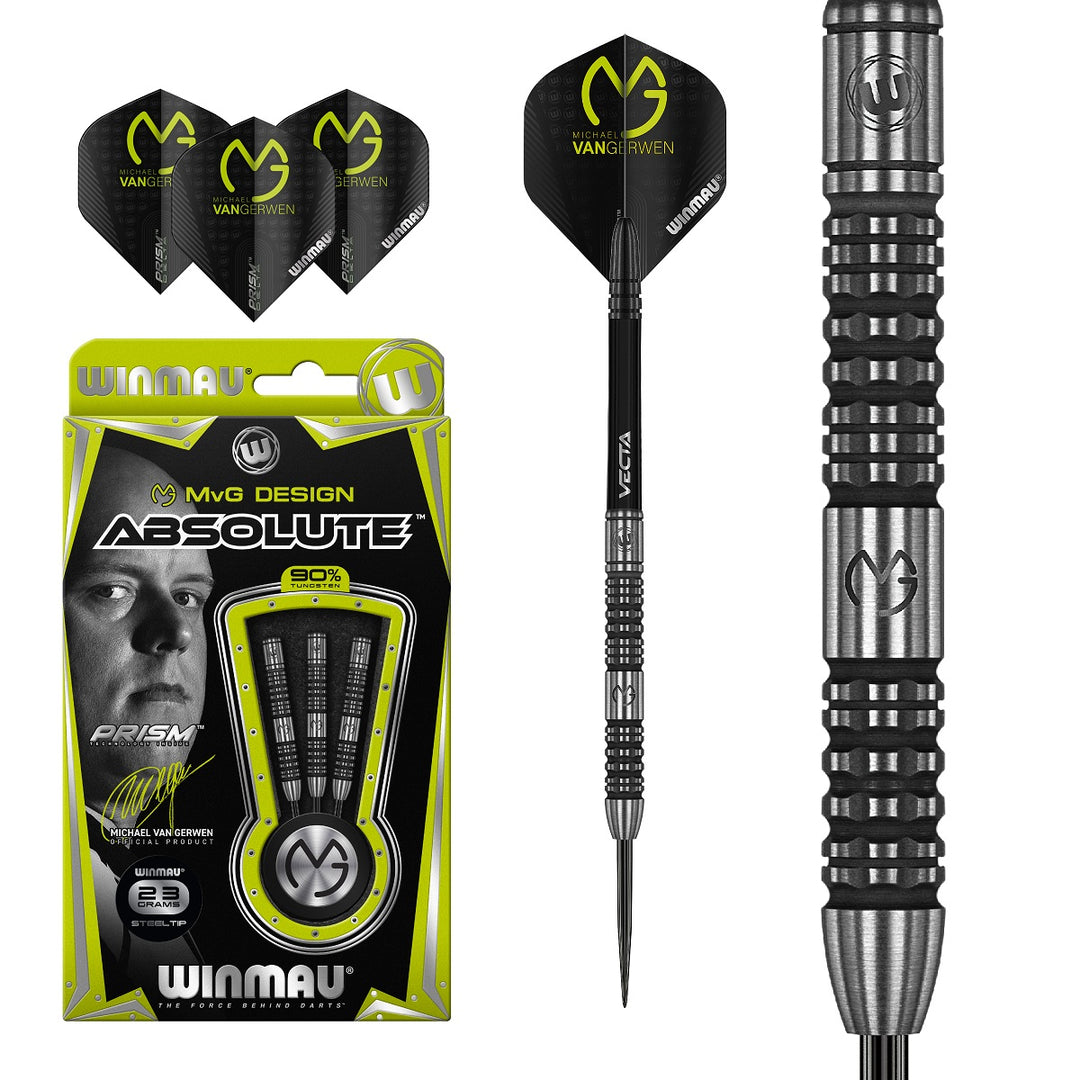 Michael Van Gerwen MVG Absolute 90% Tungsten Steel Tip Darts by Winmau