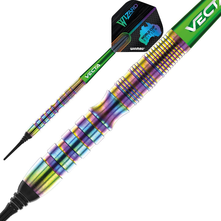 Simon Whitlock 90% Tungsten World Cup Rainbow SE Edition Soft Tip Darts by Winmau