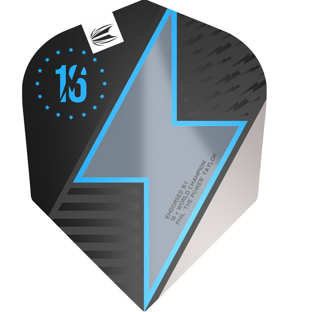 PHIL TAYLOR POWER SERIES BLACK PRO.ULTRA NO.6 DART FLIGHTS BY TARGET