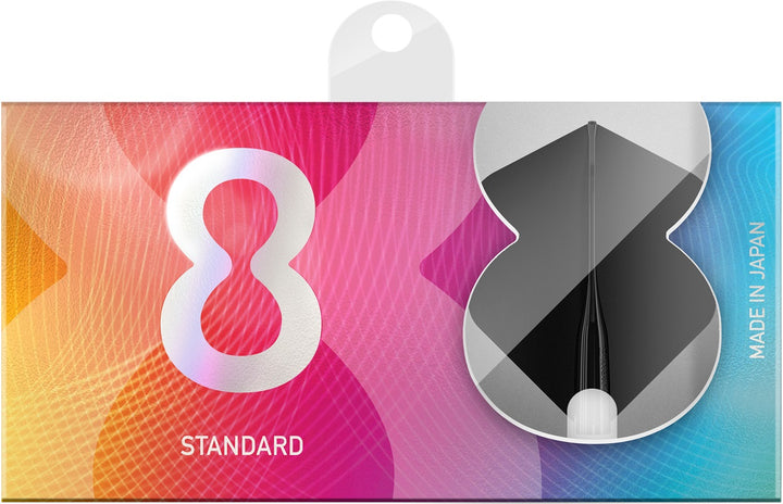 8 Black No2 Standard Dart Flights