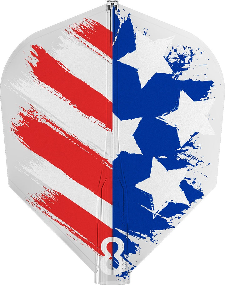 No6 Shape Dart Flights USA Flag Print by Target