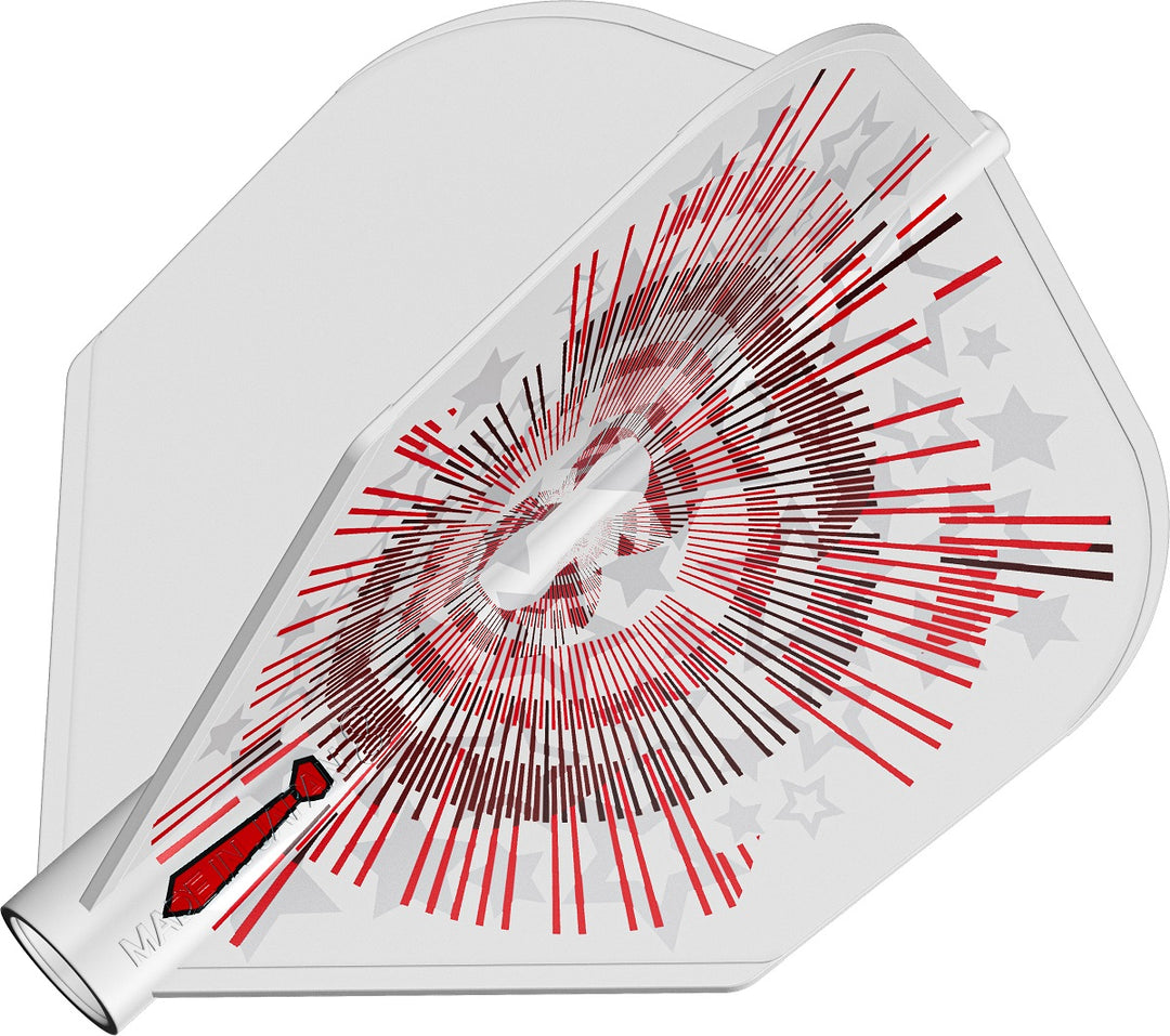 No6 Shape Dart Flights Johnny Lackey Black Print by Target