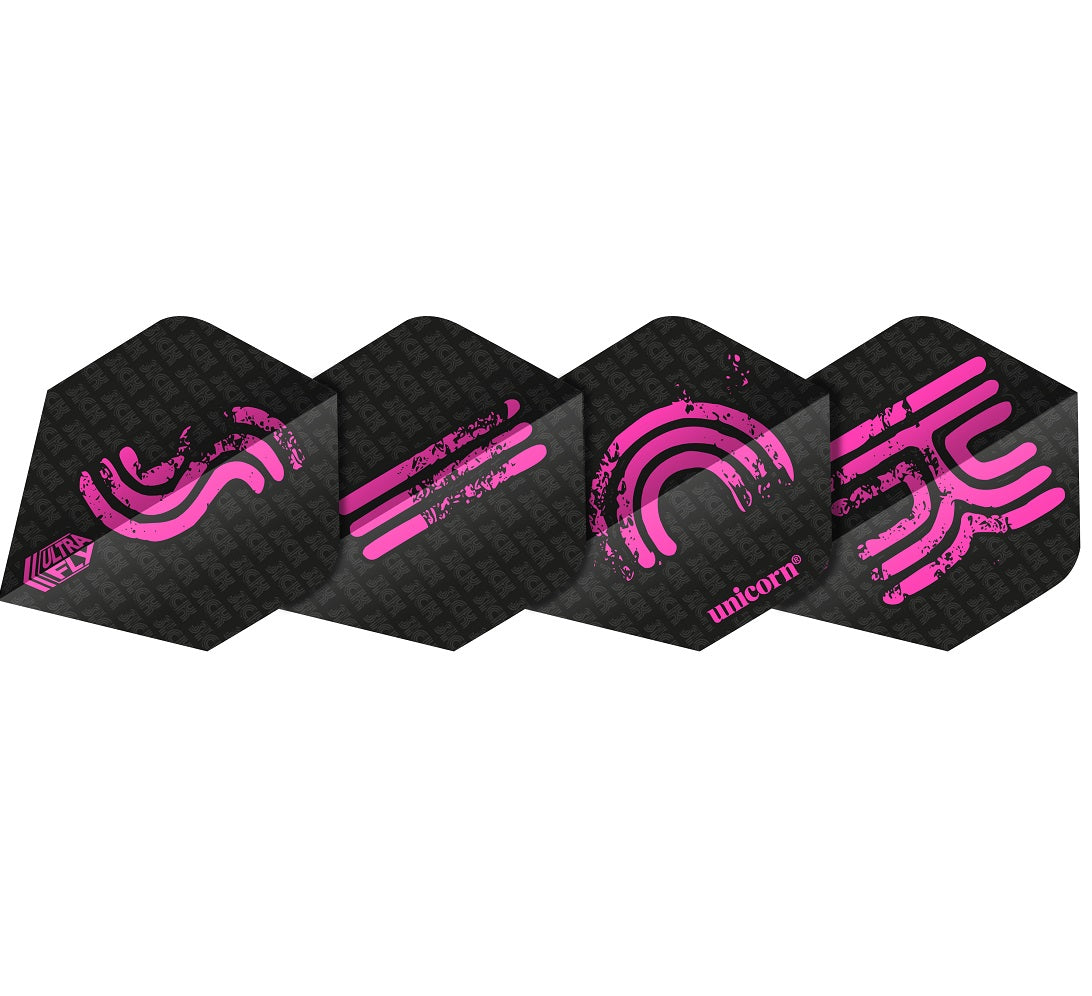 Ultrafly.100 SIick Pink Standard Dart Flights by Unicorn