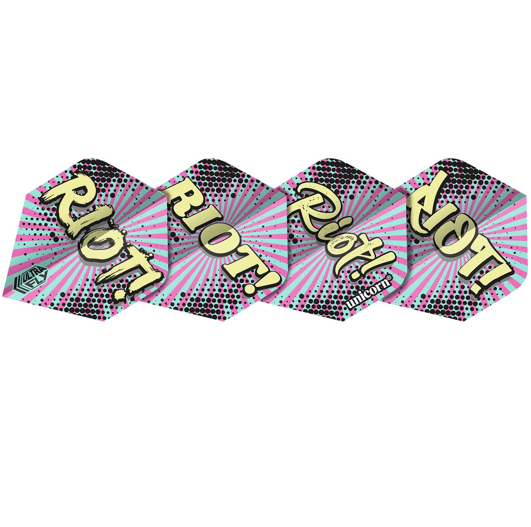 Ultrafly.100 RIOT Graffiti Standard Dart Flights by Unicorn