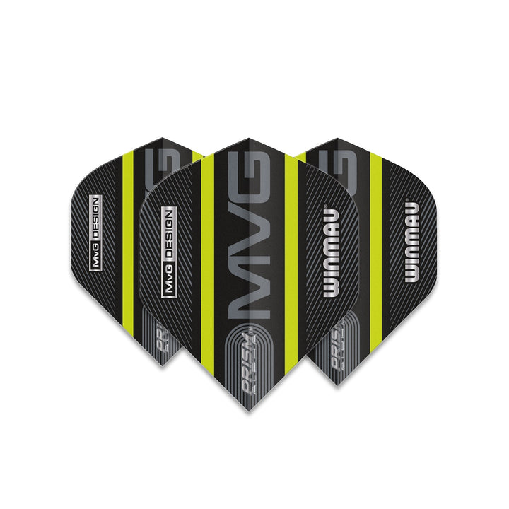 Winmau Prism Alpha Michael van Gerwen MvG Extra Thick Black Green Dart Flights