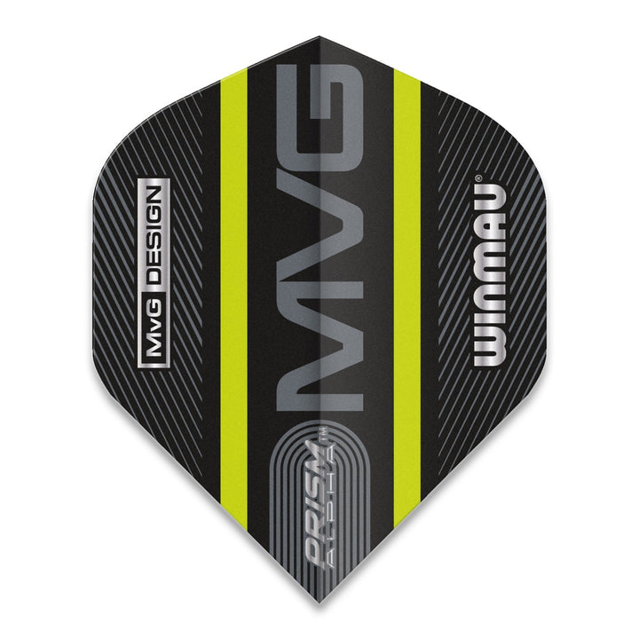 Winmau Prism Alpha Michael van Gerwen MvG Extra Thick Black Green Dart Flights