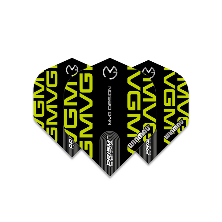 Winmau Prism Alpha Michael van Gerwen MvG Extra Thick Black Green Dart Flights