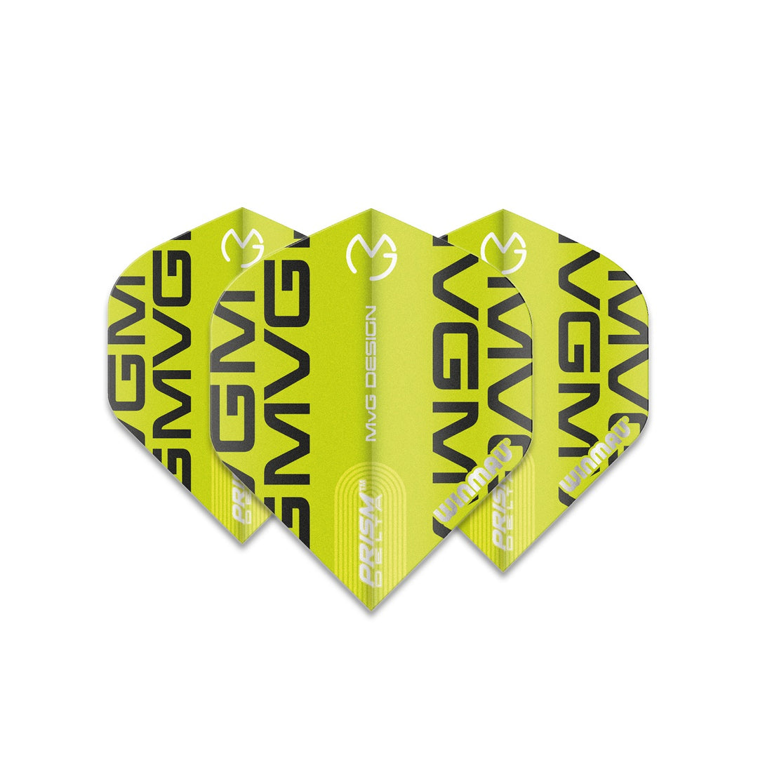 Winmau Prism Alpha Michael van Gerwen MvG Extra Thick Green Black Dart Flights